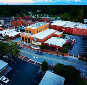 Sky view of Cary Theater