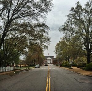 Picture of Cary Arts Center from the perspective of down the road